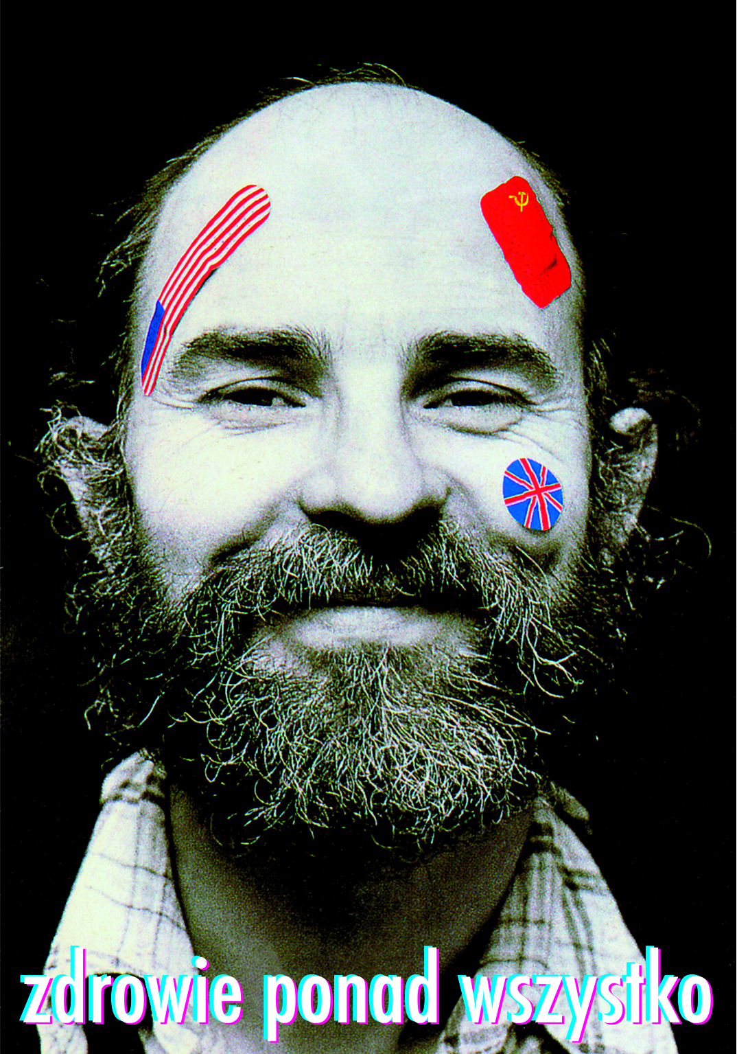 zdrowie ponad wszystko - żadne czynniki, polityka, narodowość, nie są istotniejsze gdy idzie o zdrowie - symbolem są lepce lekarskie z oznaczeniami różnych krajów