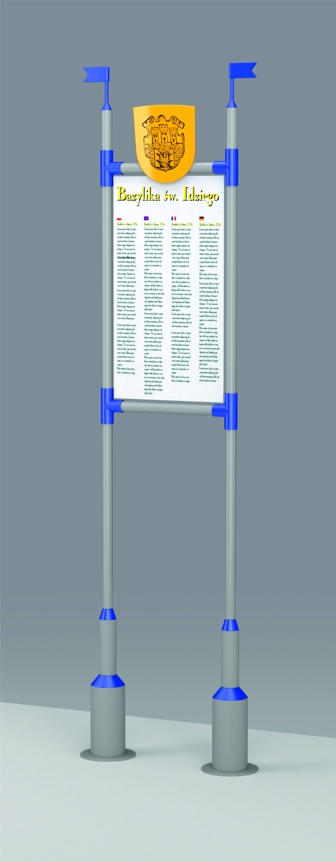 Projekt nośnika informacji o zanytkach dla miasta Krakowa. 2